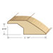 78" Solid Hardwood Unfinished White Oak Reducer Overlap for 1/2" Floors