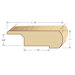 78" Solid Hardwood Unfinished Walnut Overlap Stair Nose