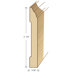 96" Solid Hardwood Unfinished Brazilian Cherry Wall Base