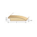78" Solid Hardwood Unfinished Pine Reducer for 3/8" Floors