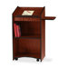 Floor Lectern/AV Stand, 25"x20"x46", Medium Oak/Mahogany