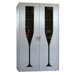 440 Brushed Aluminum Champagne Glass Design Wine Cooler Cabinet