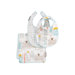 Skyline Bib and Burp Set in Light Blue