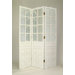 White Wood - Carved Room Divider With Mirrors