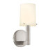 Calmo Roto One Light Wall Sconce in Satin Nickel