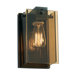 Bronze Age One Light Wall Sconce in Black Brass