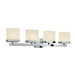 Cubist Four Light Bath Vanity in Polished Chrome