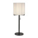 Boxus Round One Light Table Lamp in Black Brass