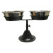 Adjustable Barstool Double Dog Feeder