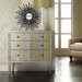 Melange Shimmer and Stripe Chest in Gray and Citrine