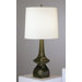 Jayne Table Lamp in Tobacco Glazed Ceramic in Ascot White Shade
