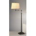Winston  Swing Arm Floor Lamp in Dark Natural Brass