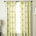 Millau Rod Pocket Panel in Chocolate / Pale Green