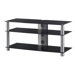 42" TV Stand "Loft 6330" in Silber mit Schwarzglas