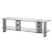 56" Plasma-TV-Stand "PL 3150" in Silber mit Klarglas
