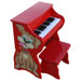 25 Key Doggy Piano & Bench in Red