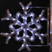 36" Pole Decoration Garland Snowflake in Pure White
