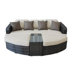 All Weather Wicker 4 Piece Lounge Seating Group with Cushions