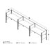 Pro-Biz Triple Side-by-Side Workstation With 3 Melamine Privacy Panels (Per Workstation)