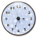 Polka Dots Wall Clock in Blue and Brown