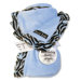 Zebra Ruffle Receiving Blanket in Blue