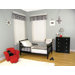 Versailles 4 Piece Toddler Bedding Set in Black and White