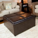 Avalon Cocktail Ottoman with 4 Serving Trays