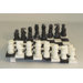 Tiered Alabaster Chess Set in Black / White