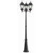 Wakefield 3 Light Outdoor Post Light in Black