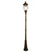 Devonshire Outdoor Post Light with Glass Shade in Weathered Bronze
