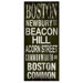 Boston Transit Beacon Hill Wood Sign