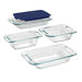 Easy Grab 5 Piece Bakeware Set with Plastic Cover