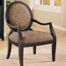 Leopard Print Distressed Fabric Arm Chair