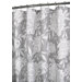 Peony Shower Curtain in Antique Silver / White