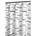 Resort Shower Curtain in White / Black