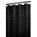 Tuxedo Pleat Shower Curtain in Black