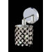 Mini 1 Light Round Wall Sconce in Chrome with Round Canopy