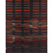 Kilim Black / Orange Striped Rug