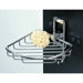 Chrome Corner Shower Tray with Robe Hook
