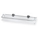 22" Plexiglass Shelf with Railing and Chrome Mounting