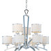 Banded 9 Light Chandelier with Shade