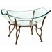 Urban Trends Modern Art Glass Bowl with Metal Stand