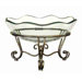 Toscana Glass Bowl in Bronze / Gold with Metal Stand