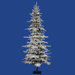 Flocked Georian Fir 6' Artificial Christmas Tree with LED Lights