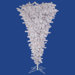  7.5' Upside Down Artificial Christmas Tree in White