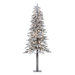 Flocked Alpine 6' Artificial Christmas Tree with Clear Lights