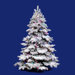 Flocked Alaskan 7.5' Artificial Christmas Tree with Multicolored Lights