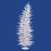 Colorful Laser 5' White Artificial Christmas Tree
