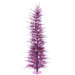 6' Artificial Christmas Tree with 150 Mini Lights in Purple