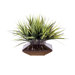 Floral Artificial Potted Short Grass in Green